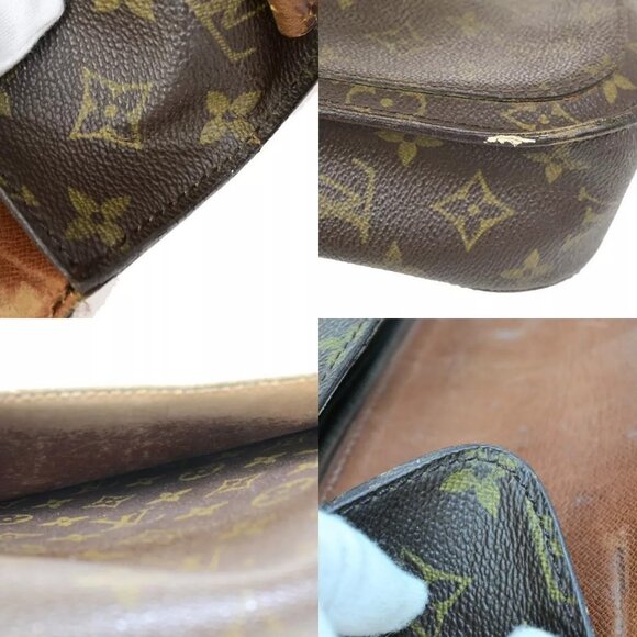 LOUIS VUITTON Saint Cloud GM Shoulder Bag Monogram Leather Brown - Picture 12 of 16